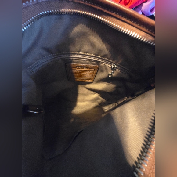 Coach Signature Cream and Brown Crossbody Bag #10944 - Picture 11 of 12